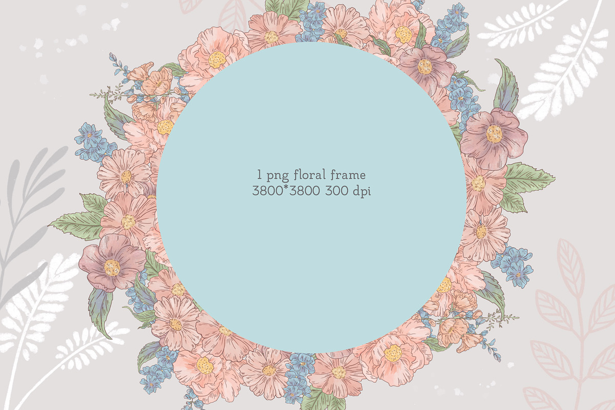 Romantic Floral Bundle, an Illustration by AlenaVlasko stock Market (Photo 6 of 6)