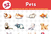 Pet watercolor Jpg Background, an Animal Illustration by John_Walker (Thumbnail 2 of 2)