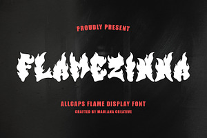 Flamezinna All Caps Flame Display, a Handwritten Font by Maulana Creative