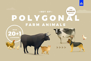 Polygonal Farm Animals