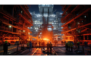 factory plant industrial background, an Industrial Photo by pikepicture