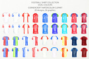 Watercolour football shirt 2 color, a Person Illustration by Corner Croft (Thumbnail 2 of 6)