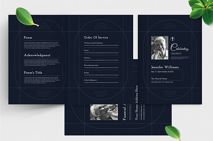 Minimal Funeral Program Layout, a Flyer Template by MightyDesign