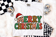 Merry Christmas PNG, Retro Patterned, a Seasonal Illustration by Libby Wishes (Thumbnail 2 of 4)