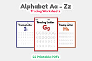 Tracing Alphabet Letter a to z, an Education Illustration by TukTuk Design (Thumbnail 3 of 9)