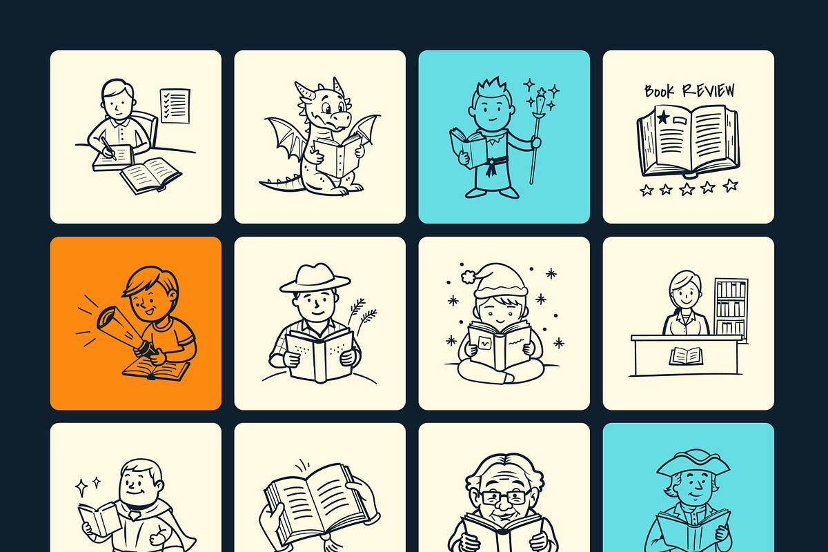200 Space and Study Doodles, an Outline Icon by Brickclay (Photo 13 of 14)