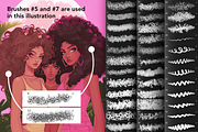 Procreate Curly Hair Brushes, a Brush Add-On by Revabrush (Thumbnail 3 of 8)