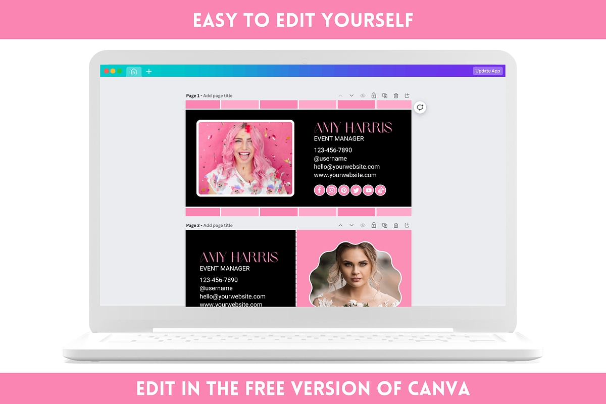 Black and Pink Email Signature, an Email Template by SunshineStudioBoutique (Photo 8 of 9)