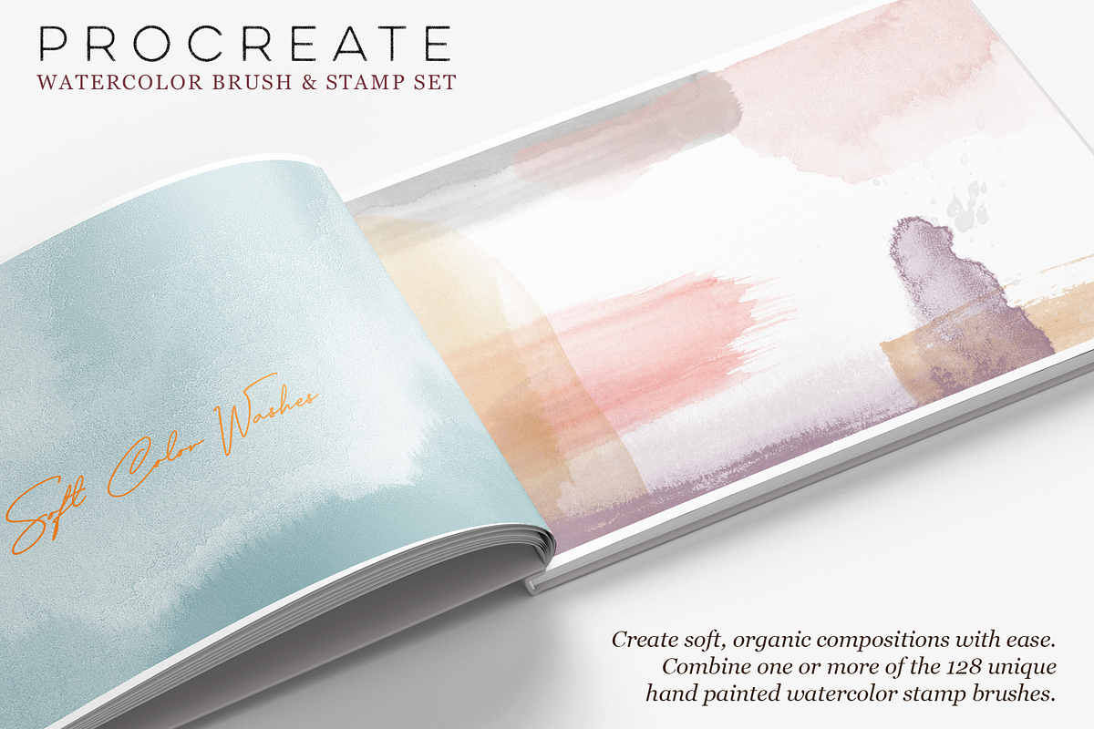 Procreate Watercolor Brush & Stamps, a Brush Add-On by CC CREATIVE CO (Photo 5 of 21)