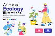 Animated Ecology Mini Illustrations, a Person Illustration by Prosymbols (Thumbnail 1 of 11)