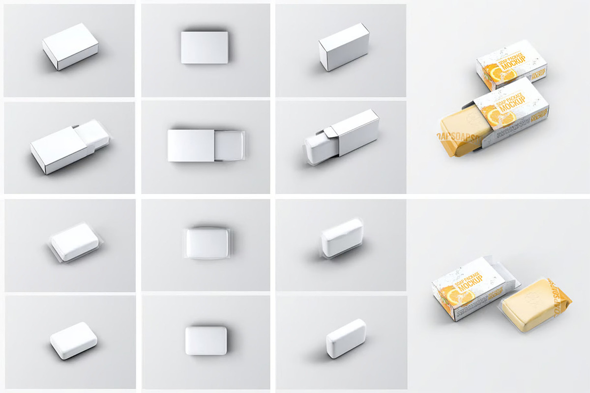 Soap Bar Package Mock-Up, a Household Mockup by DesignRushMarket (Photo 2 of 10)