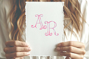 Monogram pink crest typeface, a Decorative Illustration by GrafikBoutique (Thumbnail 3 of 3)