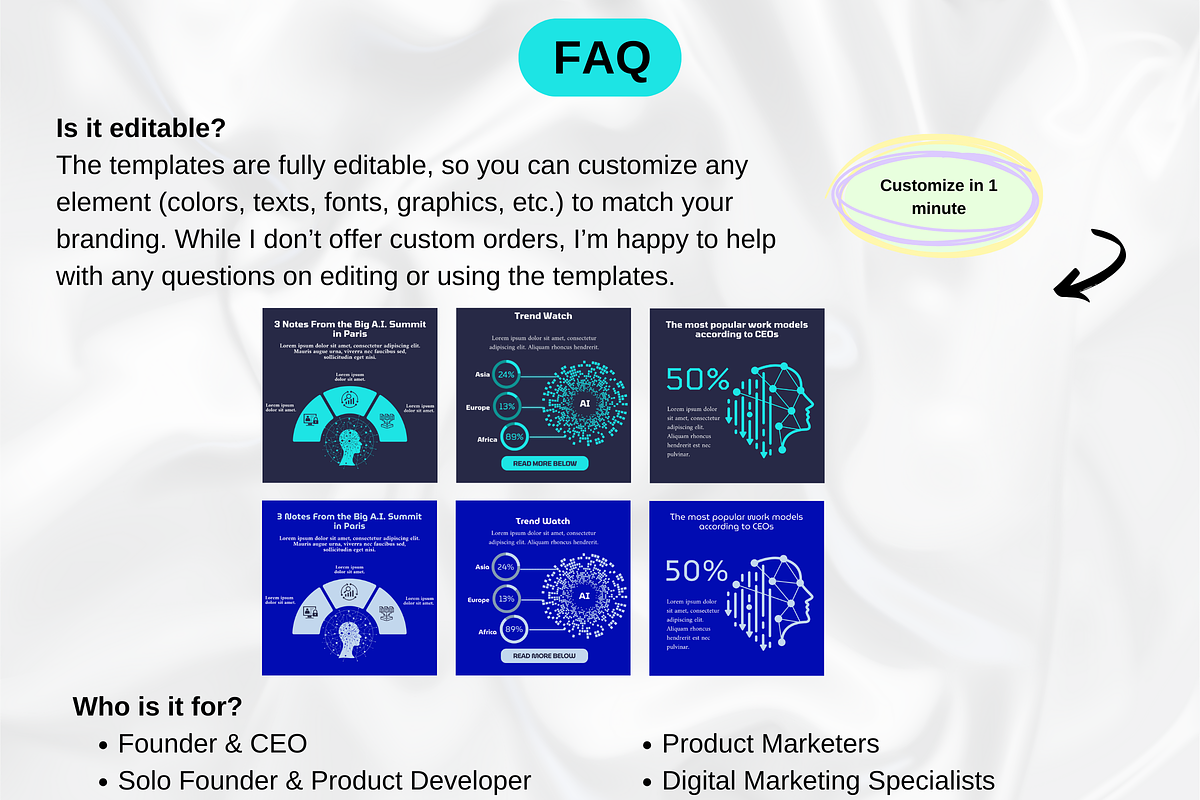 AI Infographics Templates, a Social Media Template by GrowthHackingStudio (Photo 6 of 9)