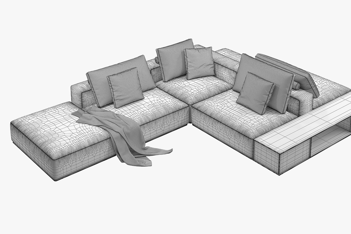 Poliform Westside Sofa set 3, a Furniture 3D Model by 3dmitruk (Photo 17 of 18)