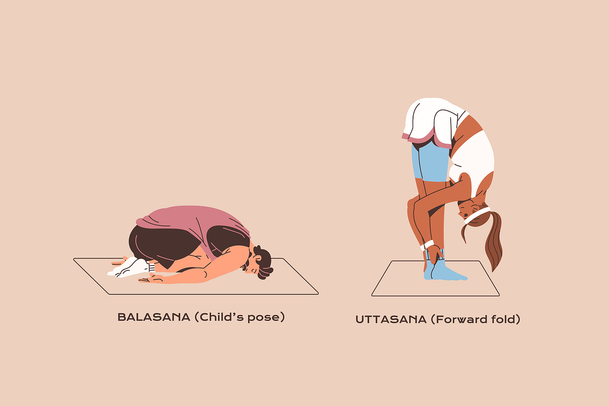 People in yoga poses, asanas set, a Sport Illustration by PaperTrident (Photo 5 of 12)