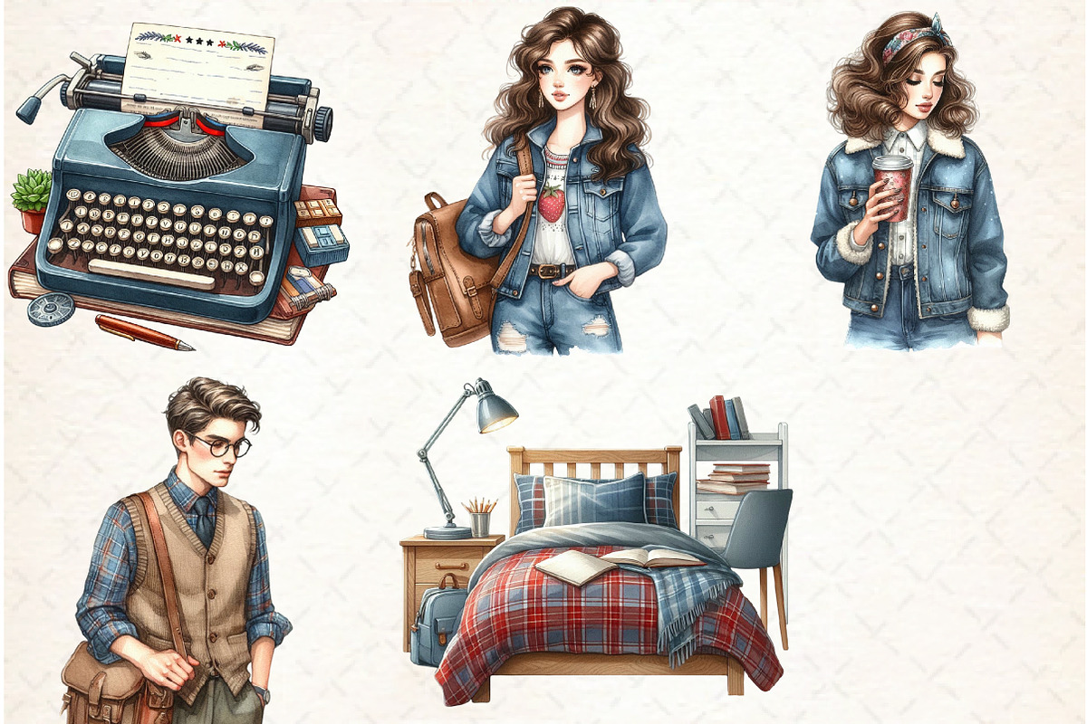 Freshman Year College Back to School, an Illustration by Libby Wishes (Photo 6 of 6)