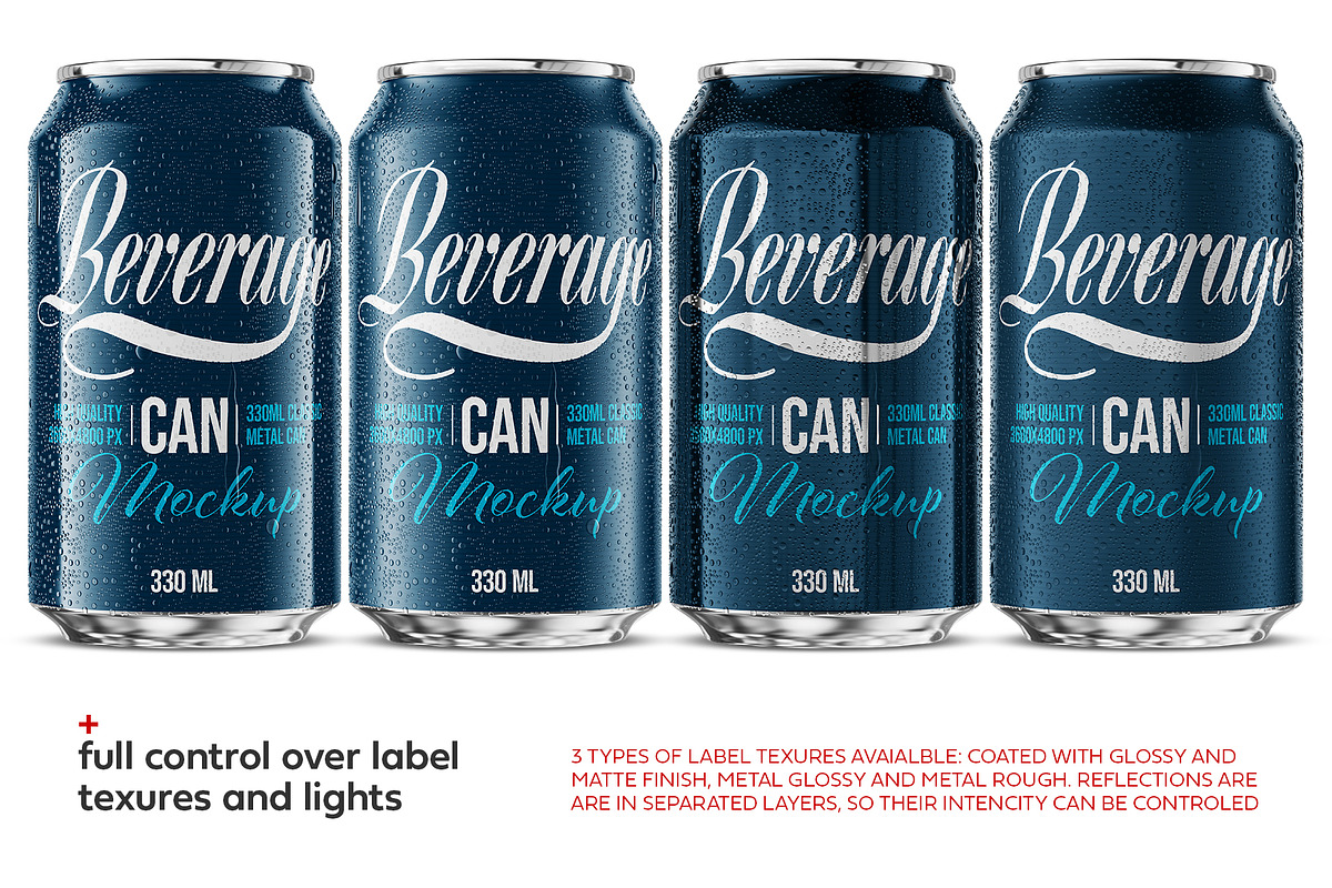 330ml Classic Can Mockup | ANIMATED, a Packaging Mockup by AY Mock-Ups (Photo 5 of 10)