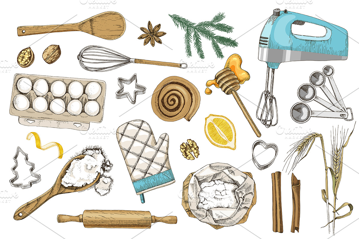 Natural food BUNDLE, a Food Illustration by handsketched (Photo 19 of 26)