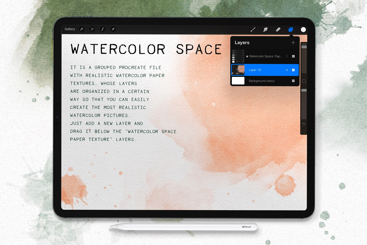 Procreate Watercolor Kit, a Brush Add-On by Maria Summer (Photo 2 of 7)