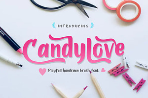 Candylove Playfull brushwritten font