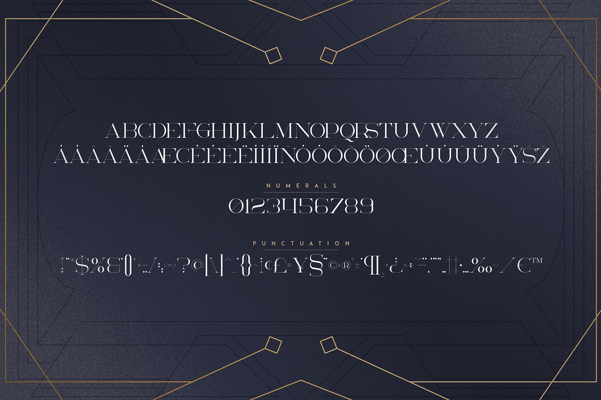 Akros - Art Deco Serif + Extras, a Serif Font by VP Fonts (Photo 9 of 12)