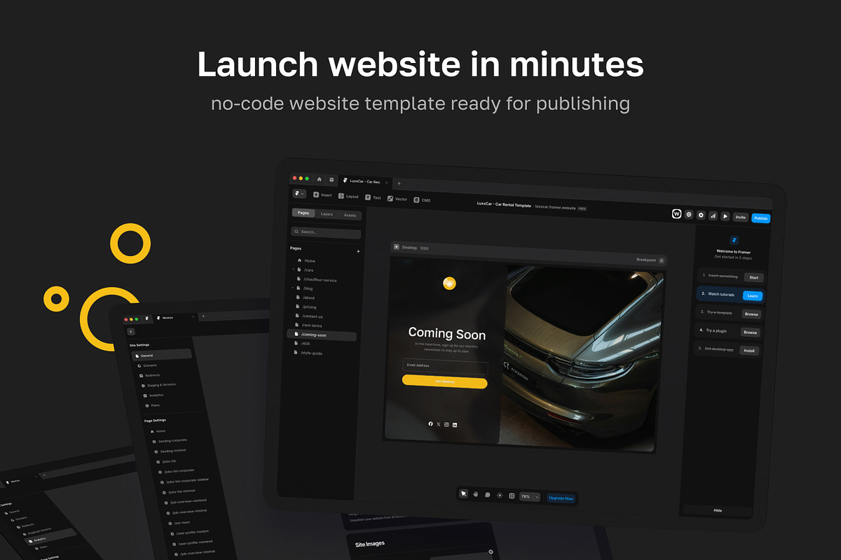 LuxxCar - Framer car rental template, a Landing Page Template by WhiteUI.Store (Photo 6 of 7)