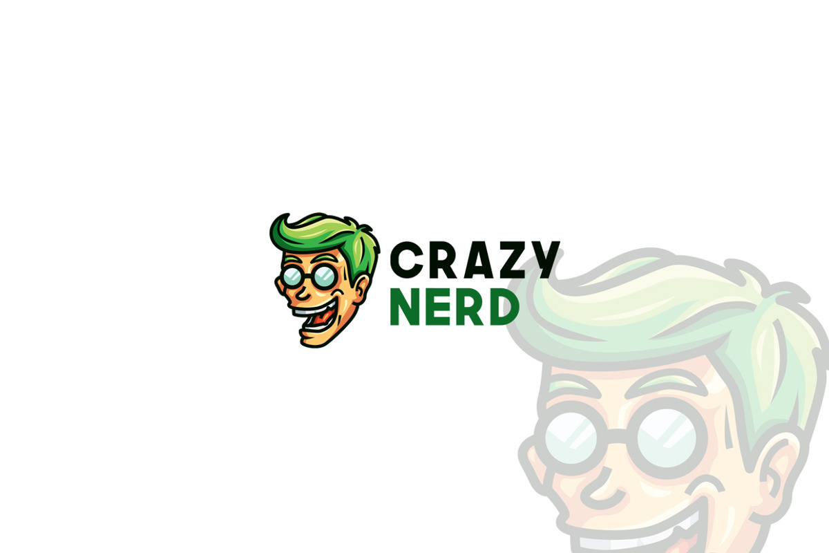 Crazy Nerd Logo Template, a Branding & Logo Template by dien96 (Photo 2 of 3)