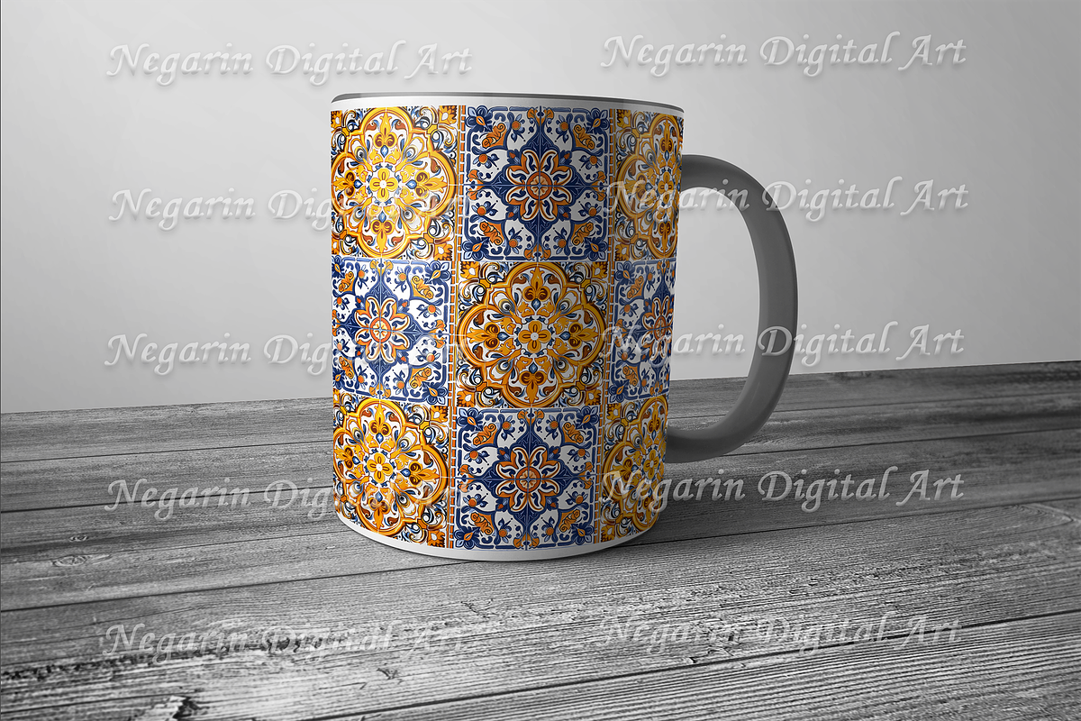 Spanish Azulejo Pattern Tile V2, a Pattern Graphic by Negarin Digital Art (Photo 6 of 8)