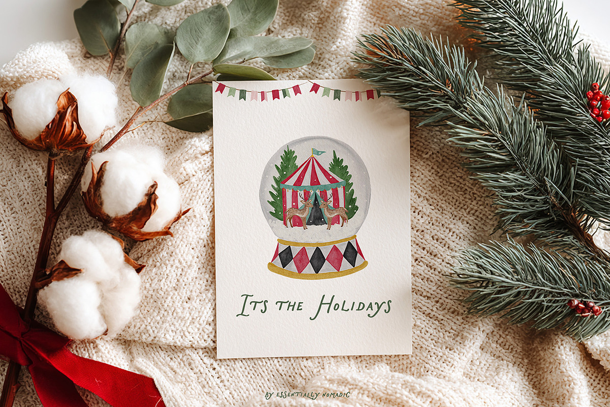 Christmas Circus Cliparts & Frames, an Object Graphic by Essentially Nomadic (Photo 8 of 9)