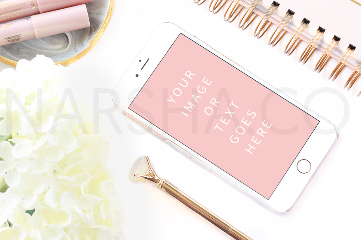 Chic Mock-Ups iPhone/Podcast, an iPhone Mockup by Photos that POP! ♡