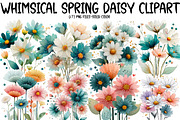 Whimsical spring daisy clipart, an Illustration by Designworld (Thumbnail 1 of 4)
