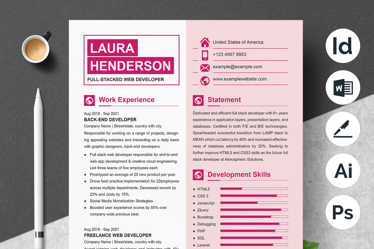 Job Application Resume Example