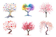 Spring Hearts Tree Clipart, an Illustration by CreationArt (Thumbnail 2 of 5)
