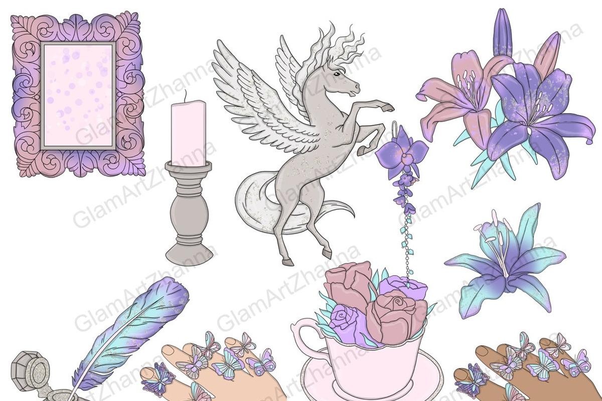 Spring Fairy Tale Clipart, a Seasonal Illustration by GlamArtZhanna (Photo 3 of 3)
