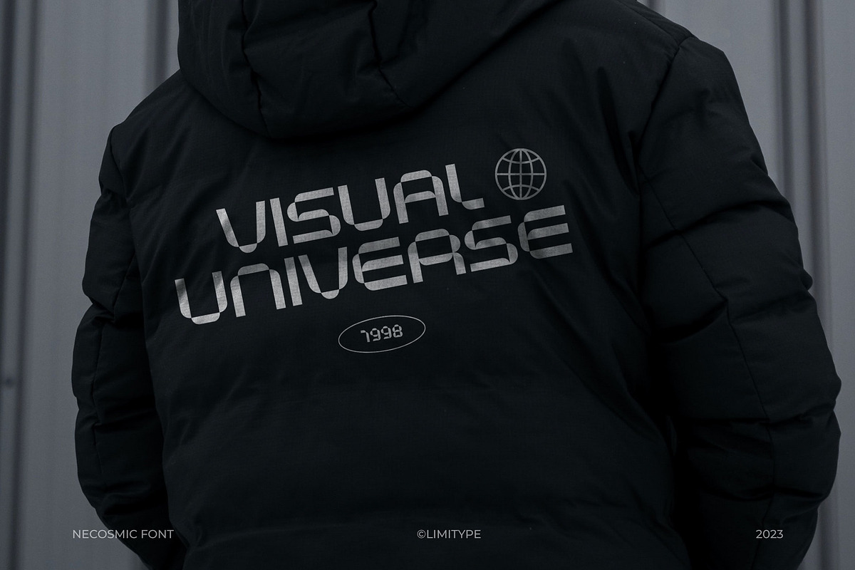 Necosmic - Futuristic Font, a Sans Serif Font by limitype (Photo 5 of 11)