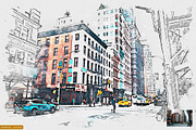 UrbaneXign - Mixed Watercolor Sketch, an Action Add-On by A R T M A R T (Thumbnail 4 of 11)