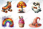 Groovy Halloween Day Clipart, a Graphic by designcity5 (Thumbnail 3 of 5)