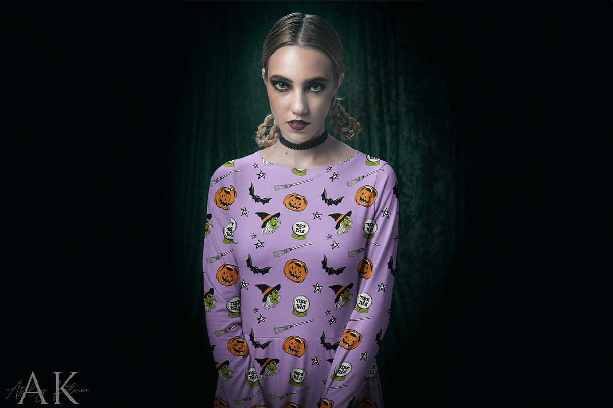 Vintage Halloween Clipart & Patterns, a Seasonal Illustration by Ashley Katrina (Photo 15 of 15)