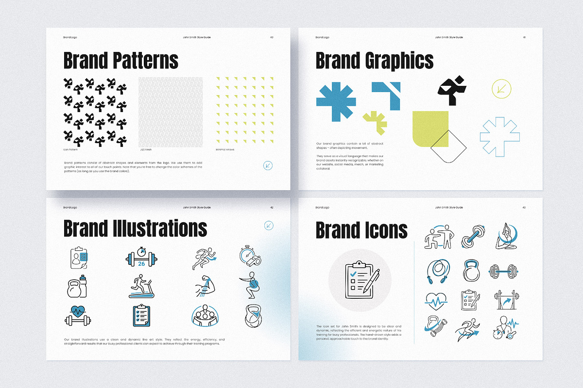 Personal Trainer Brand Guidelines, a Branding & Logo Template by AndrewPixel (Photo 14 of 14)