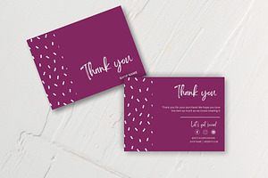 Printable Thank You Business Card, a Business Card Template by Design House