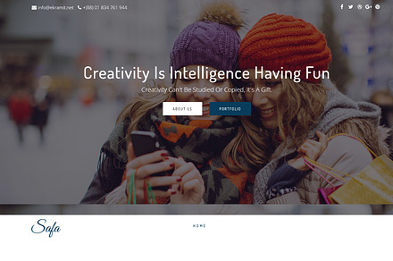 Safa - Creative Landing Page, a HTML Template by helenshop