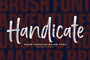 Handicate - Handwritten Brush Font, a Script Font by Subectype Studio (Thumbnail 1 of 9)