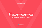 Aurora Display Font, a Font by alpercakici (Thumbnail 1 of 9)