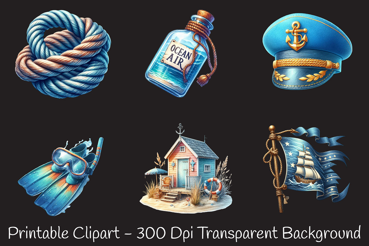Nautical Summer Clipart, an Illustration by RobertsArt (Photo 6 of 7)