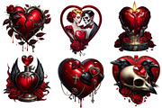 Gothic Valentine Clipart Set, an Illustration by Craft Nest (Thumbnail 8 of 8)