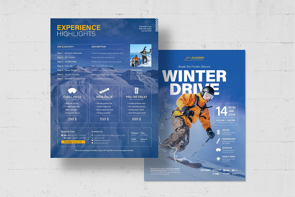 Winter Ski Flyer Template, a Flyer Template by BrandPacks (Photo 5 of 5)