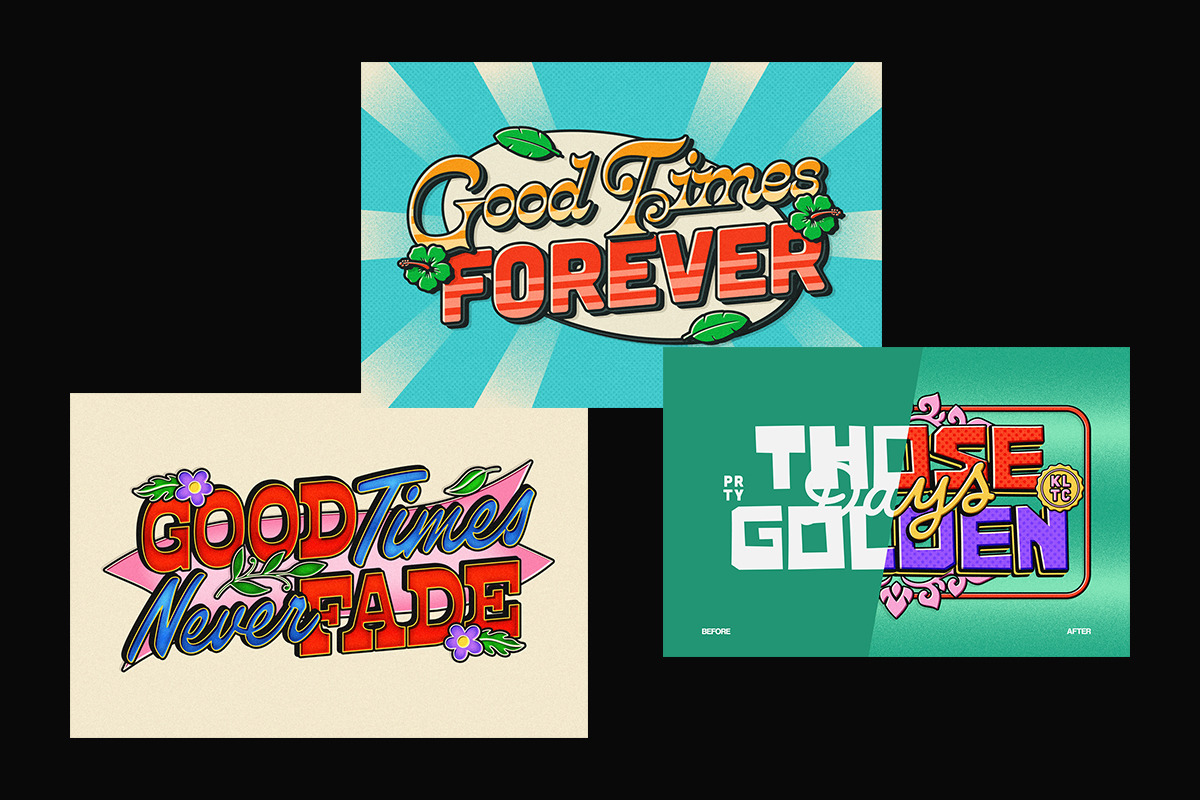 Retro Nostalgic Summer Text Effect, a Layer Style Add-On by Matsero (Photo 2 of 4)