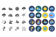 16 flat modern weather icons, an Icon by Anton (Thumbnail 2 of 4)
