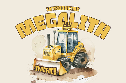 Megalith - Solid Typeface, a Slab Serif Font by HipFonts