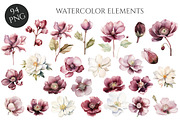 Watercolor Violet History Floral, an Object Illustration by Evgeniia (Thumbnail 9 of 9)